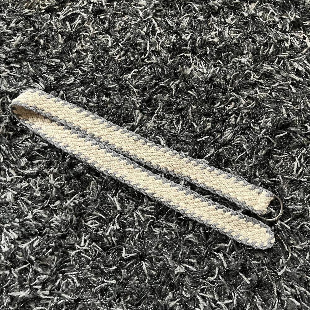 Vintage Grey & cream braided belt.  up to 37 inch waist